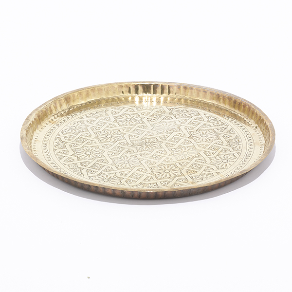 Imports from Marrakesh  MOROCCAN BRASS TEA TRAY